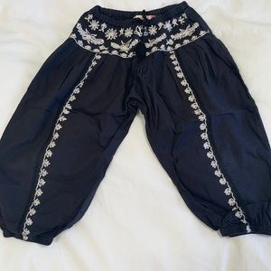 Pink chicken harem pants